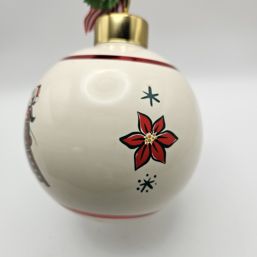 Disney Mickey & Minnie Mouse Santa's Little Helpers Ceramic Holiday Ornament - Picture 4 of 8
